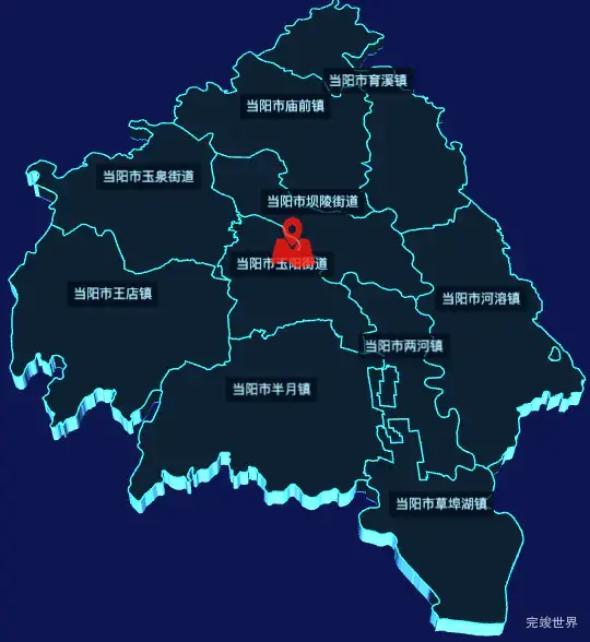 echarts宜昌市当阳市geoJson地图3d地图自定义图标